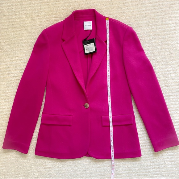 St. John Milano Wool Knit Jacket in orchid - Picture 9 of 16